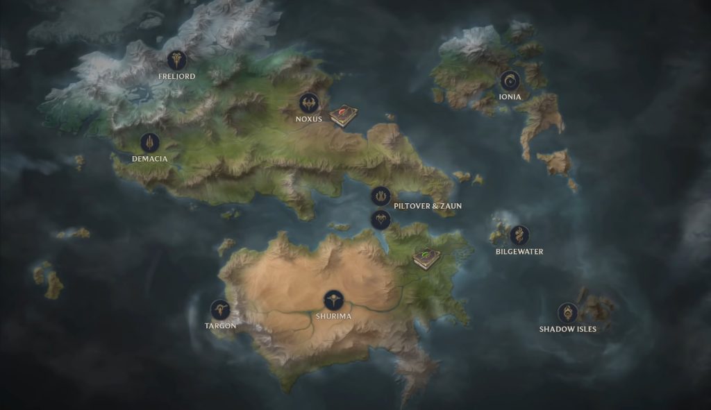 Runeterra Weltkarte