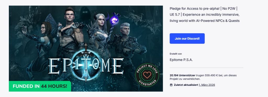 Epitome Kickstarter.